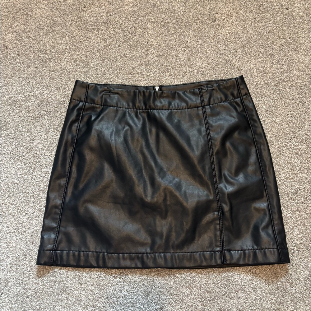 Black Leather Skirt